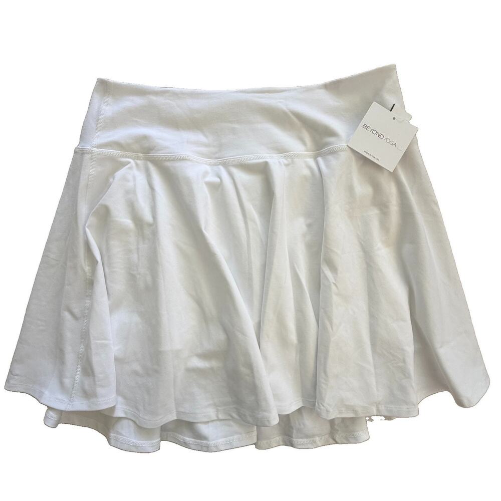 New Beyond Yoga Spacedye Hot Shot Circle Skirt Skort White 3X NWT Plus SD5124P